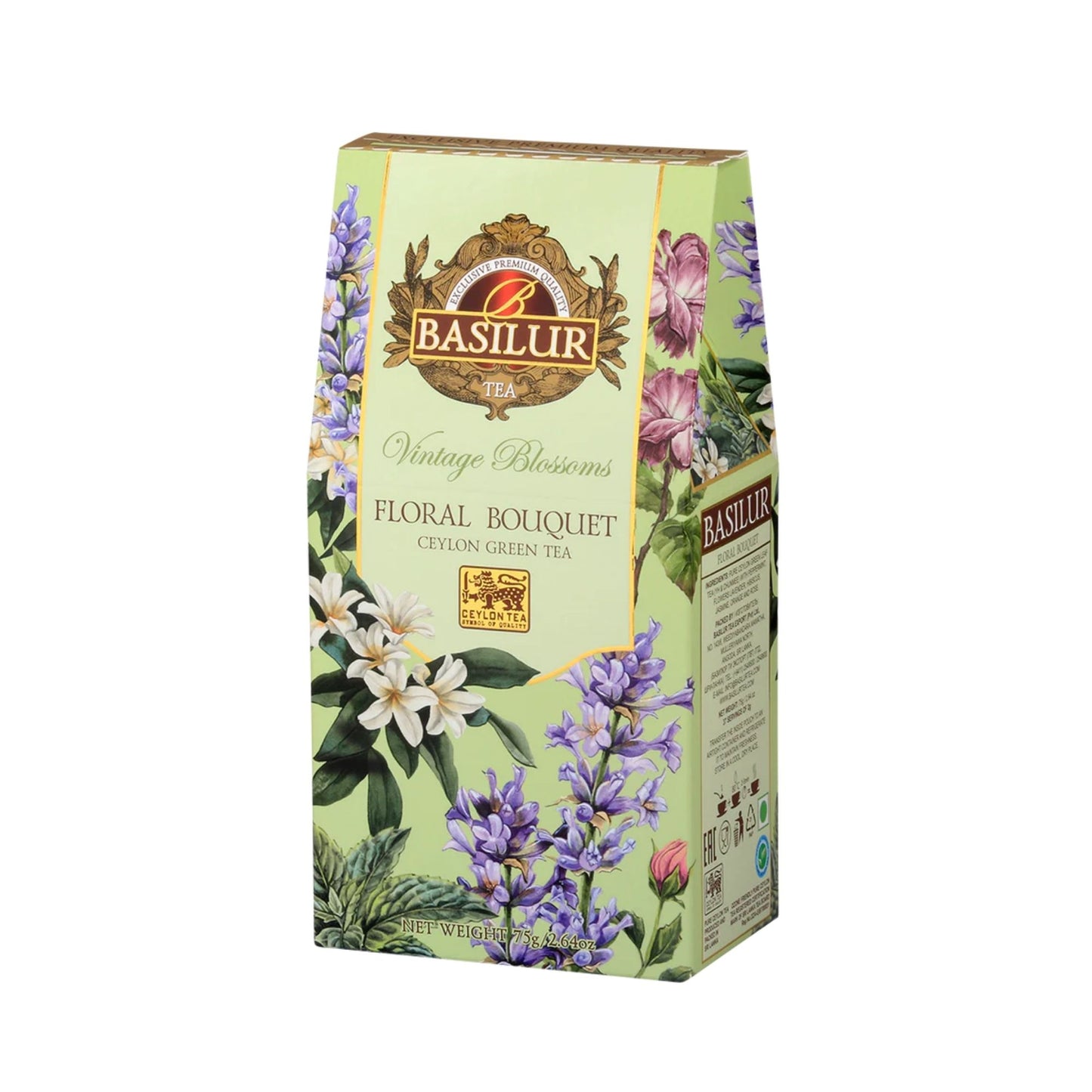 バシルール – FMCG – ヴィンテージ ブロッサム - パケット - ULGT - LT - フローラル ブーケ - 75G X 12 (100g)