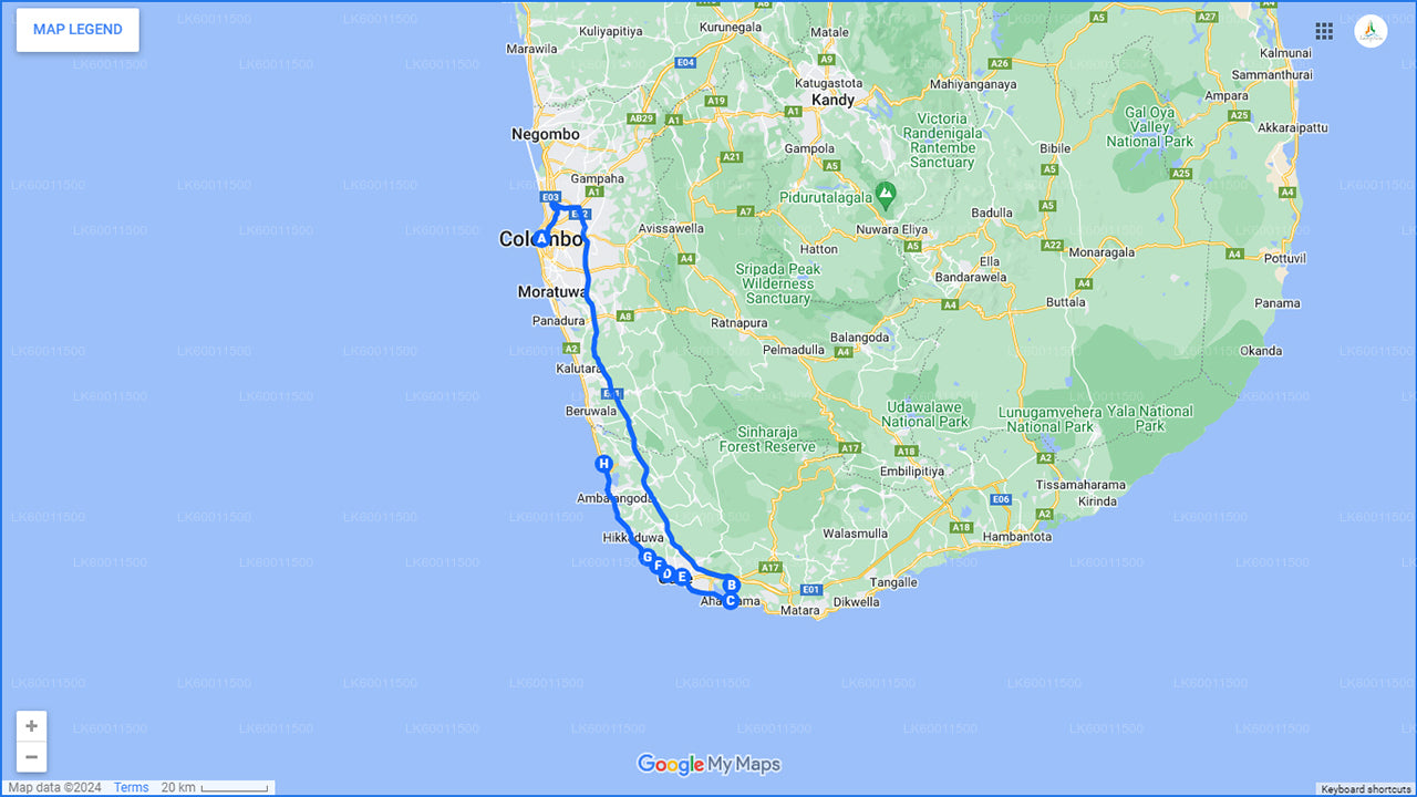 コロンボのハンドゥンゴダ、ガレ、コスゴダ