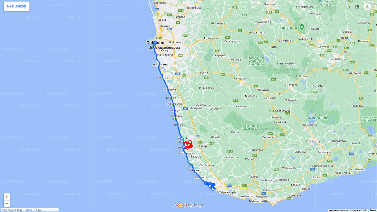 コロンボからゴールへのコースタル・ライド