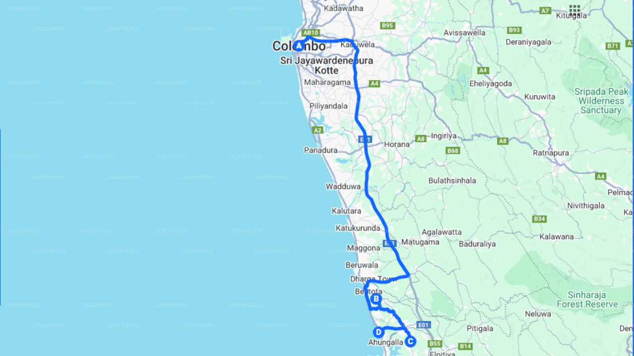 コロンボ発ベントータ市内ツアー