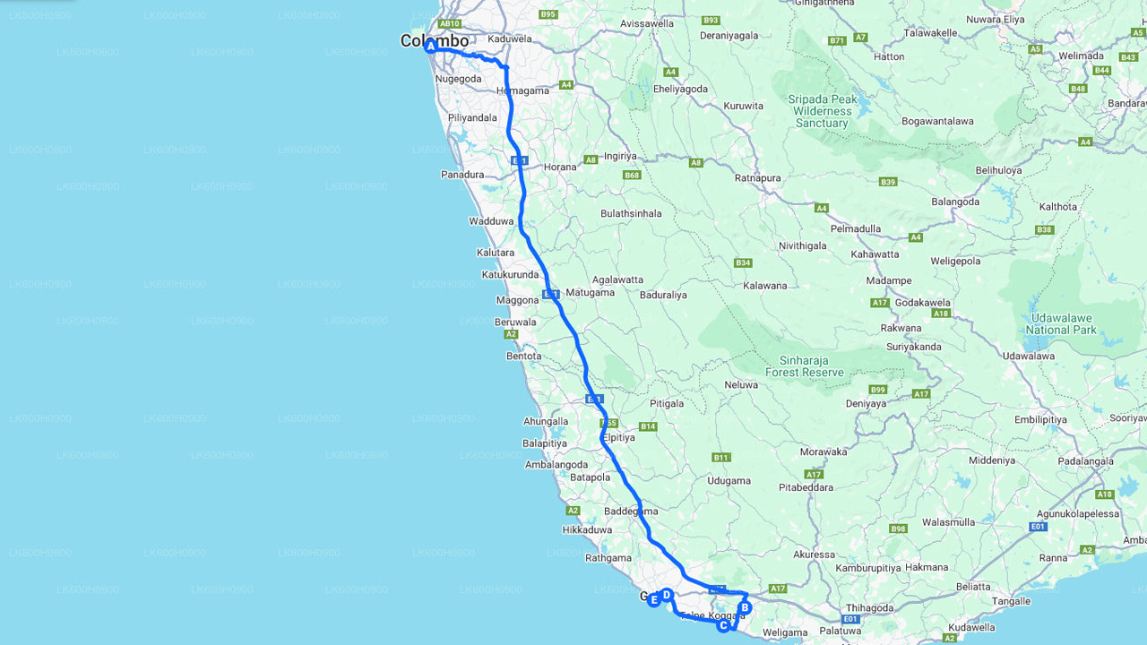 コロンボの南海岸のハイライト