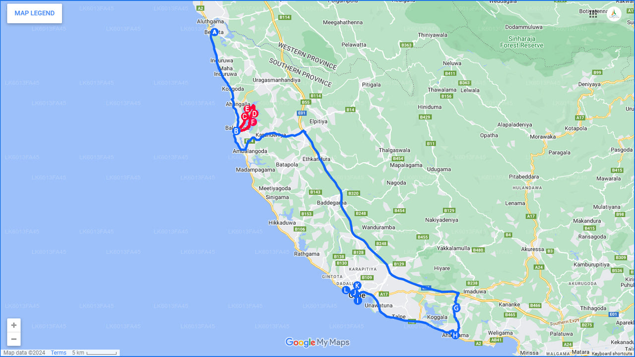 ベントータのバラピティヤ、ハンドゥヌゴダ、ゴール