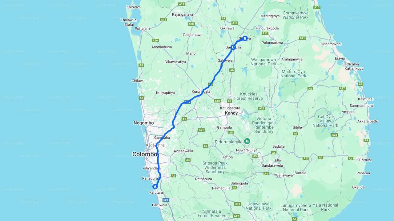 ワドゥワのシギリヤとダンブッラ