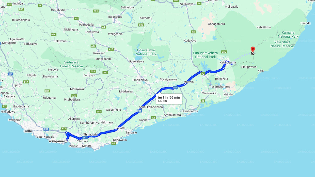 ウェリガマのヤラ国立公園サファリ