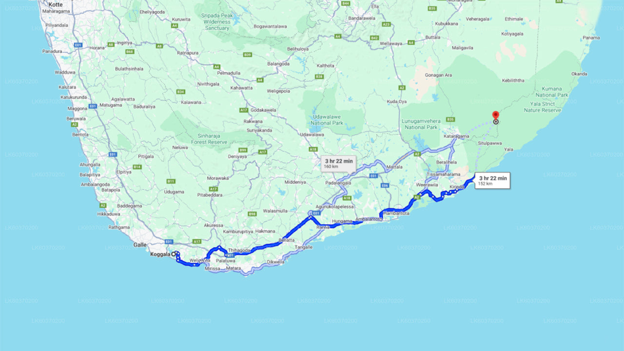 コッガラ発ヤーラ国立公園サファリ