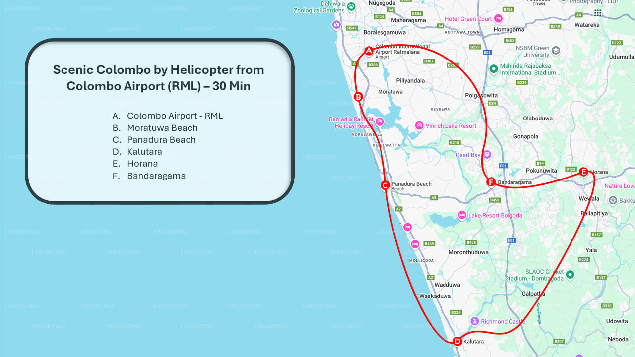 コロンボ発ヘリコプターで美しいコロンボを満喫
