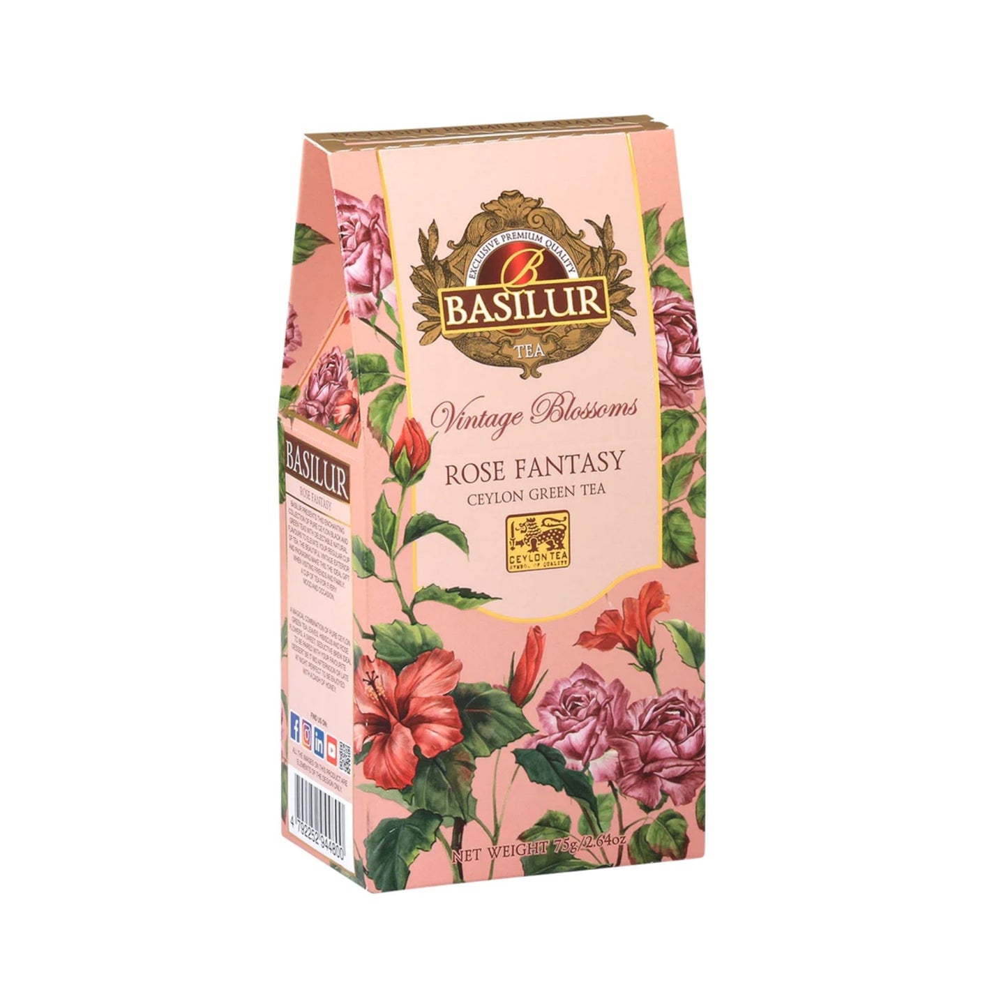 バシルール – FMCG – ヴィンテージ ブロッサム - パケット - FLGT - LT - ローズ ファンタジー (75g)