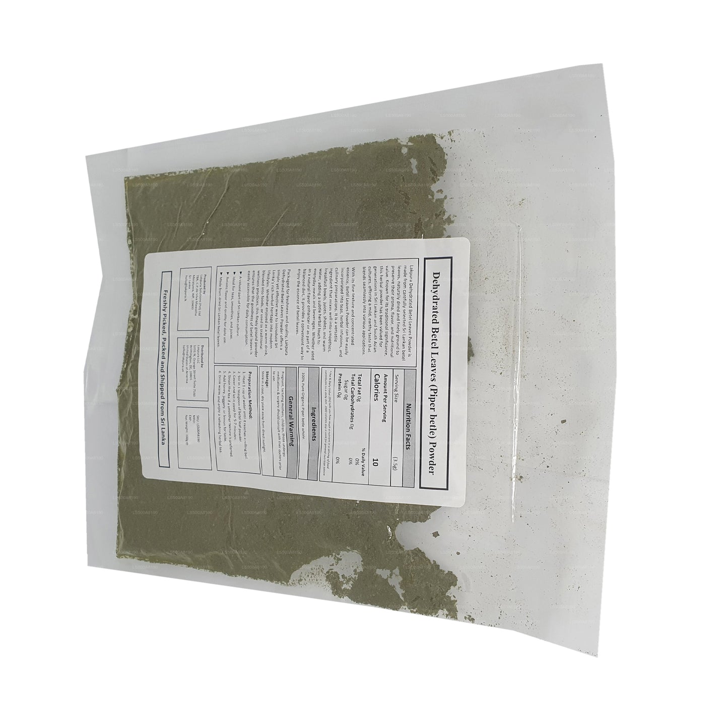 ラクプラ乾燥キンマの葉パウダー (100g)