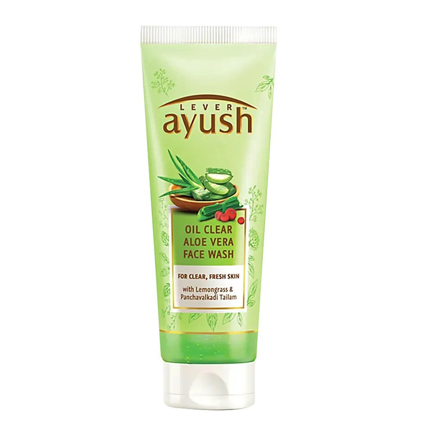 Ayush ナチュラルアーユルヴェーダオイルクリアアロエベラフェイスウォッシュ (80g)