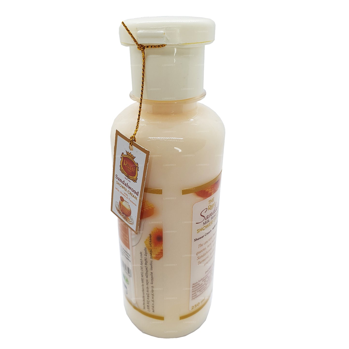 Swadeshi Rani サンダルウッドシャワークリームミルク、ハニー、ターメリック入り (250ml)