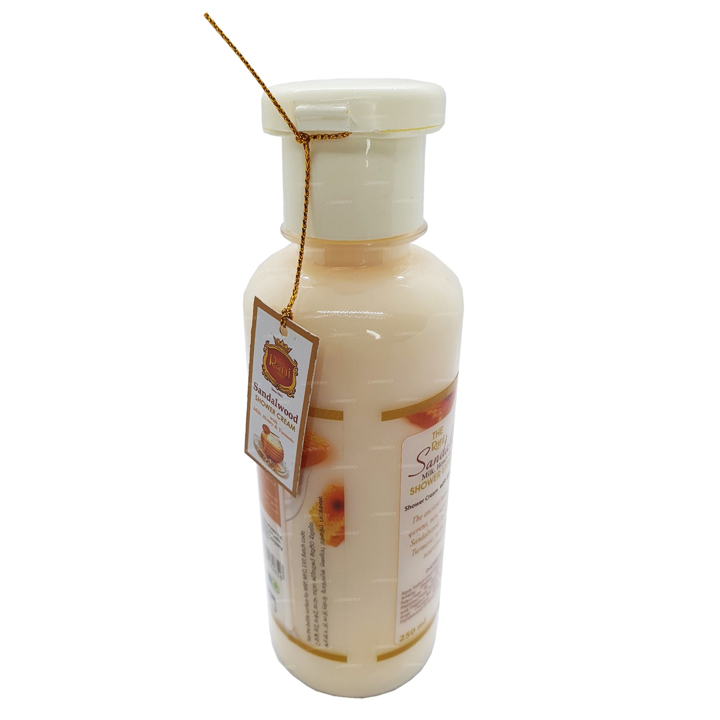Swadeshi Rani サンダルウッドシャワークリームミルク、ハニー、ターメリック入り (250ml)