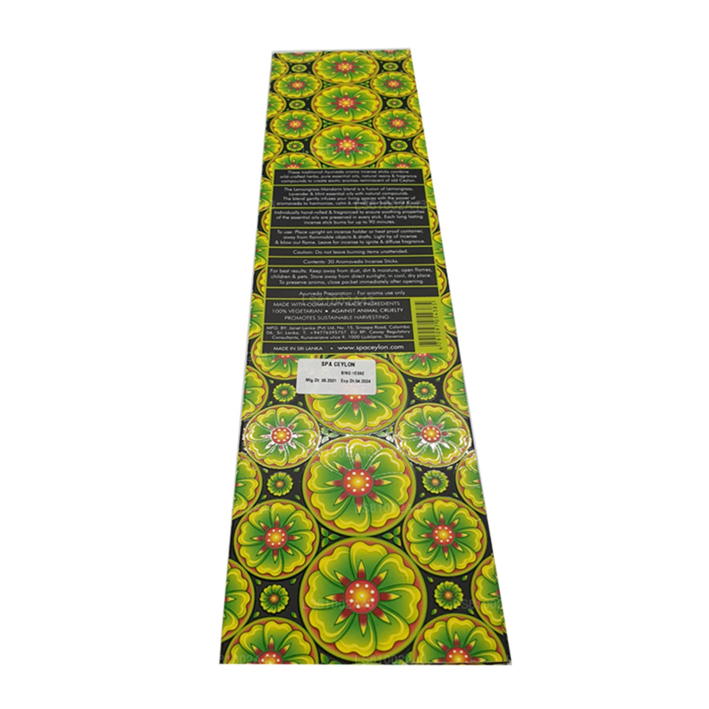 スパセイロンレモングラスマンダリンアロマベーダ 30本スティック