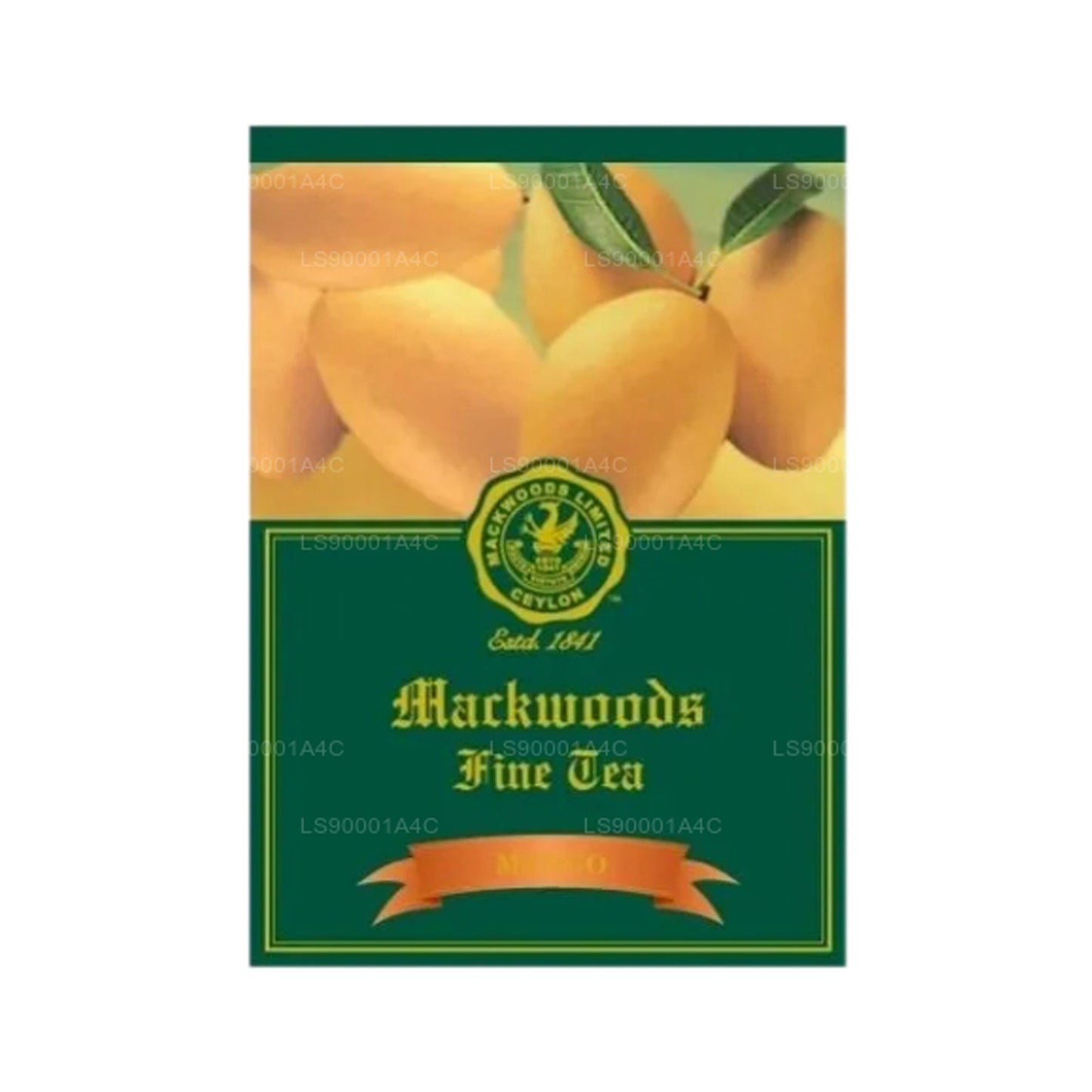 Mackwoods デリシャス マンゴー フレーバー、シングル エステート、紅茶 25 袋入り、ティーバッグ (50g)