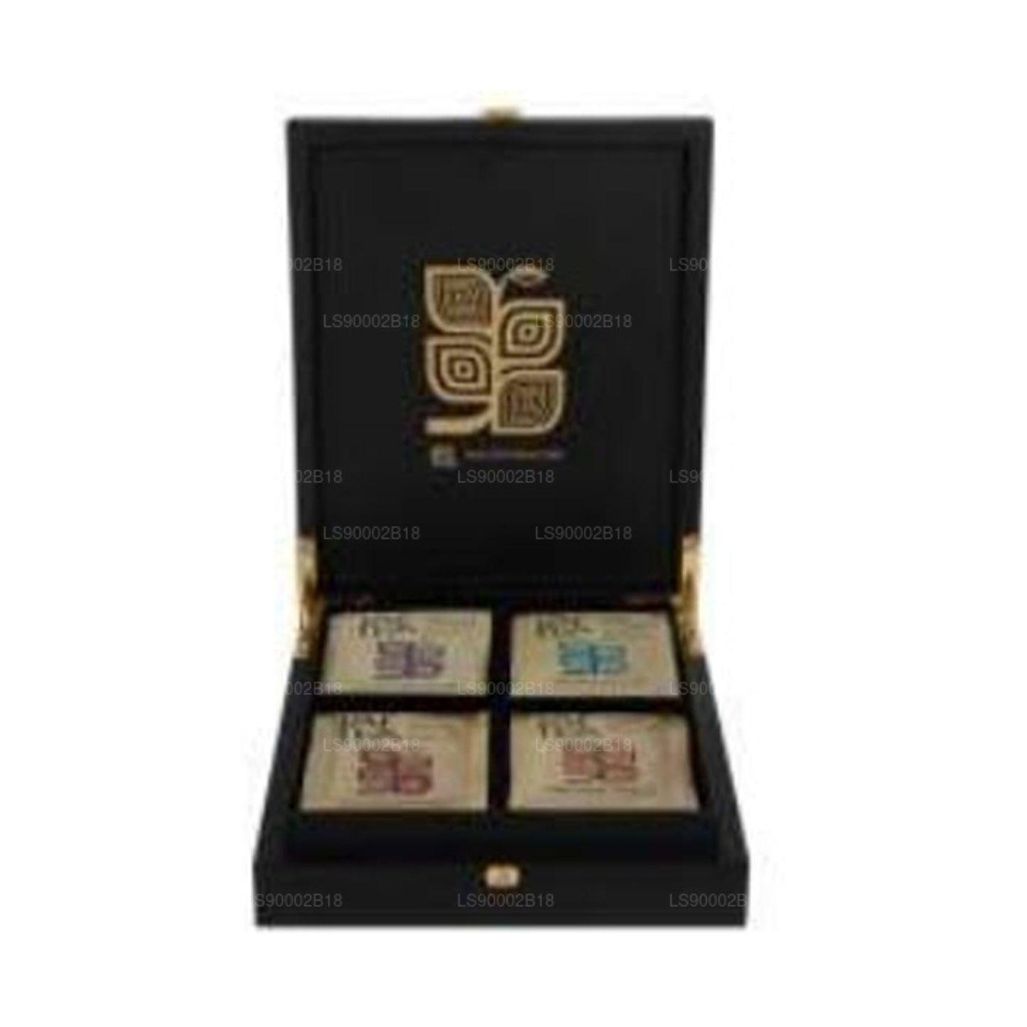 Jaf Tea クローズドトップ 4コンパートメント木製プレゼンター