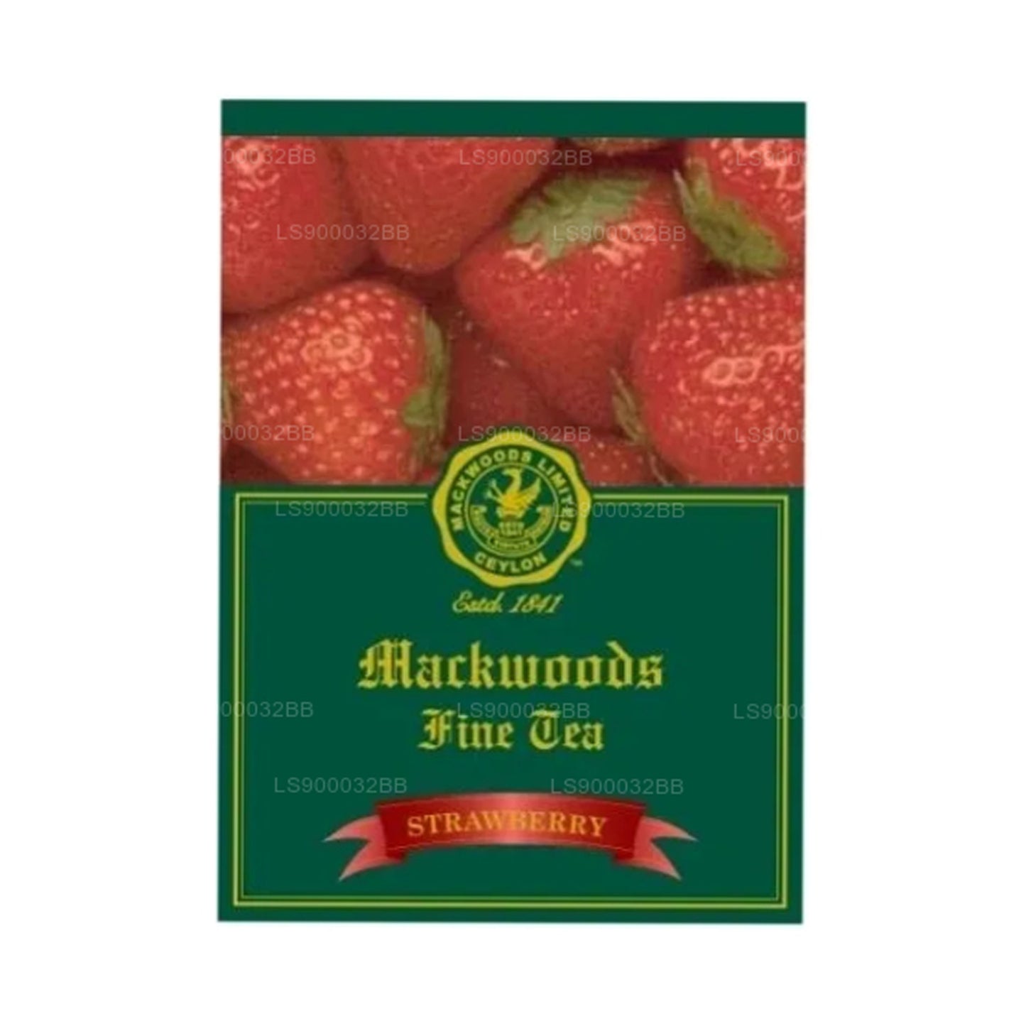 Mackwoods デリシャス ストロベリー フレーバー、シングル エステート、紅茶 25 袋入り、ティーバッグ (50g)