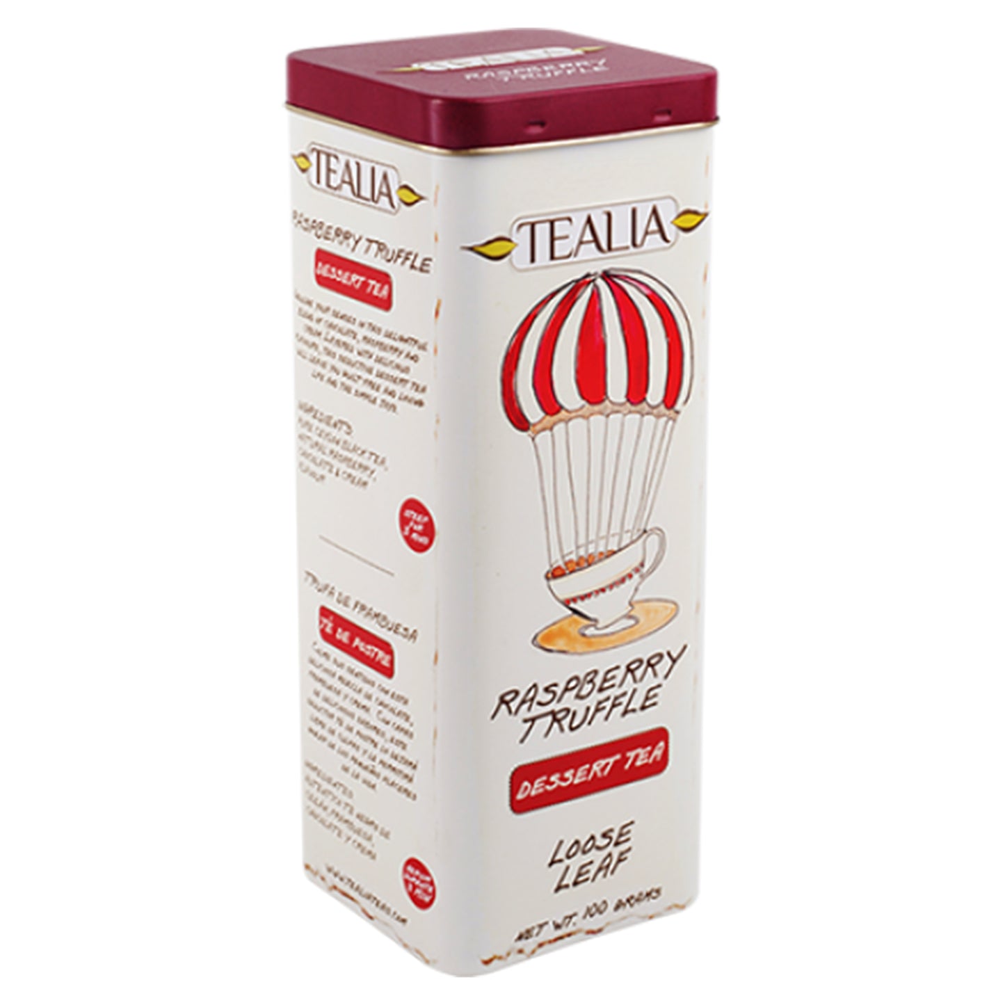 Tealia ラズベリートリュフ ルーズリーフティー (100g)