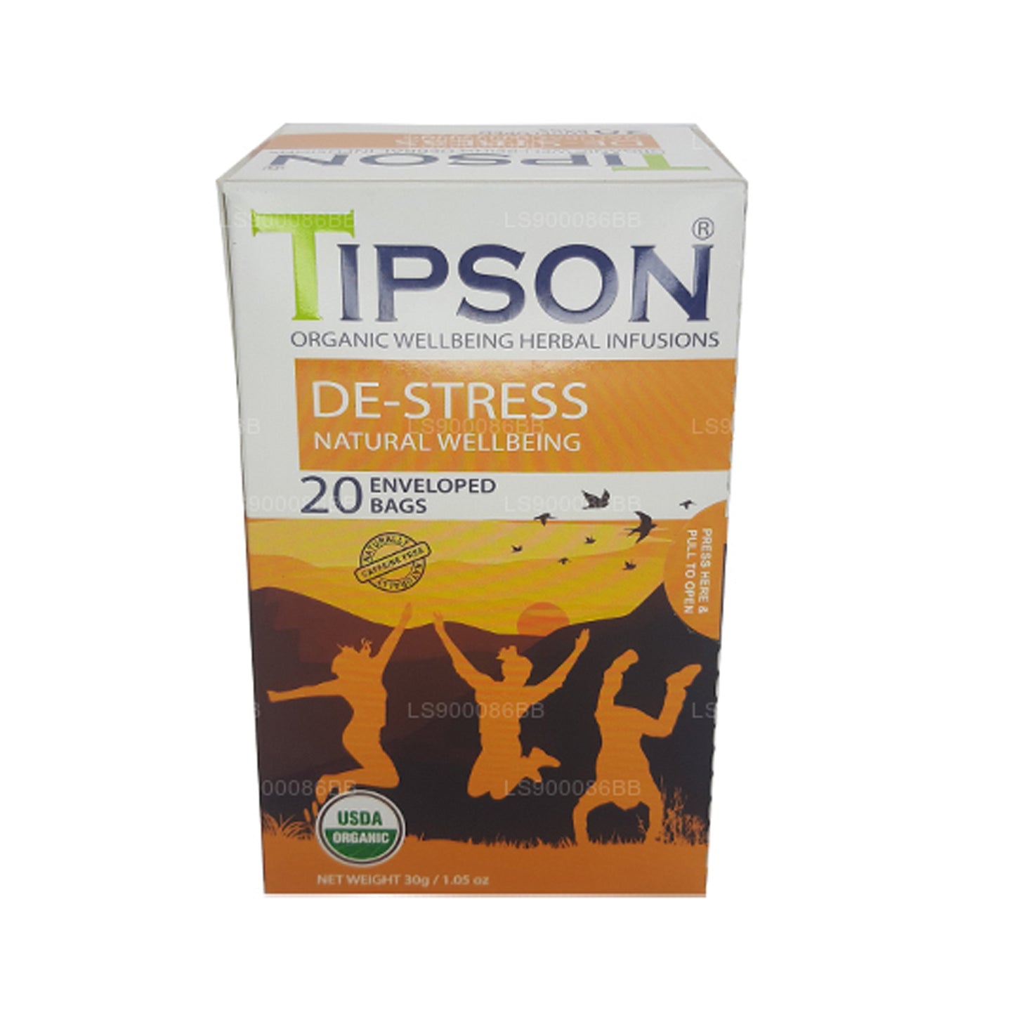 Tipson デストレスナチュラルウェルビーイング (30g) 20袋入りティーバッグ