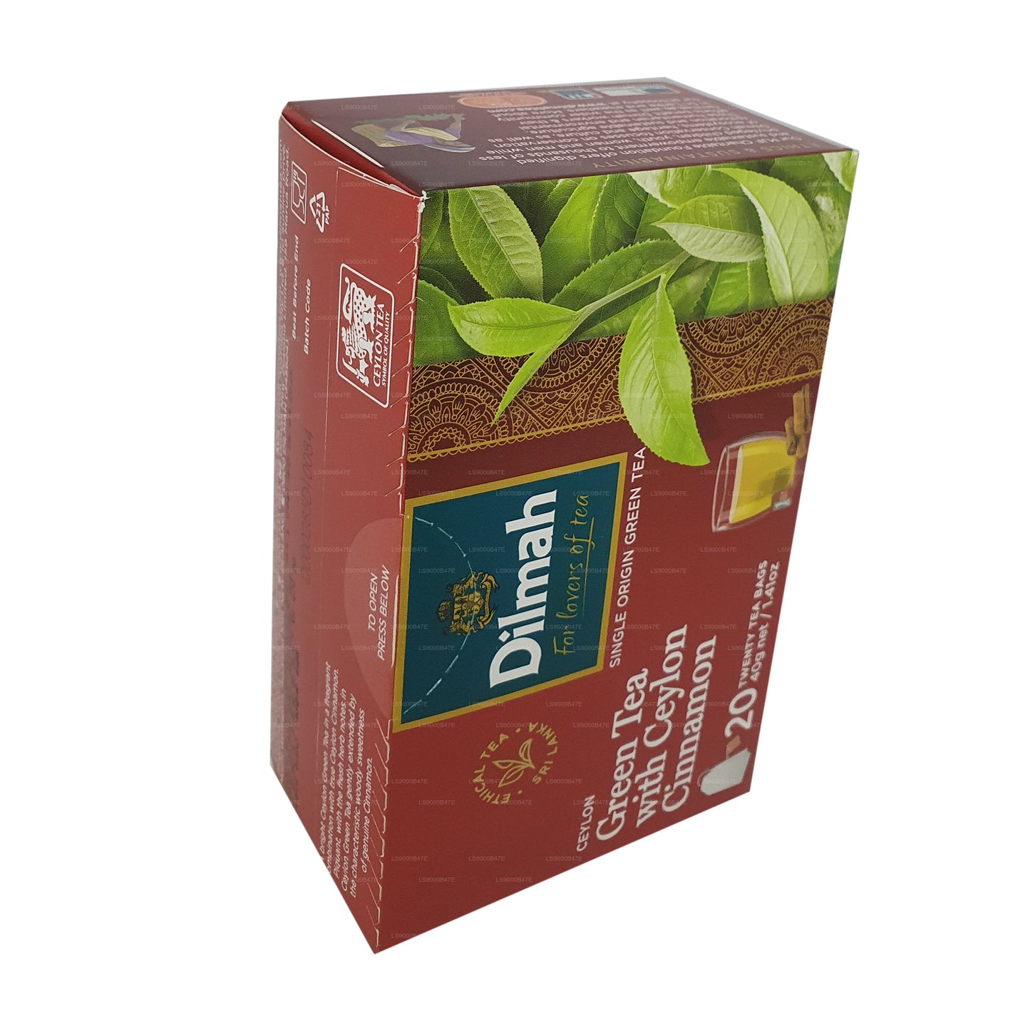Dilmah セイロングリーンティーとセイロンシナモン (40g) 20ティーバッグ