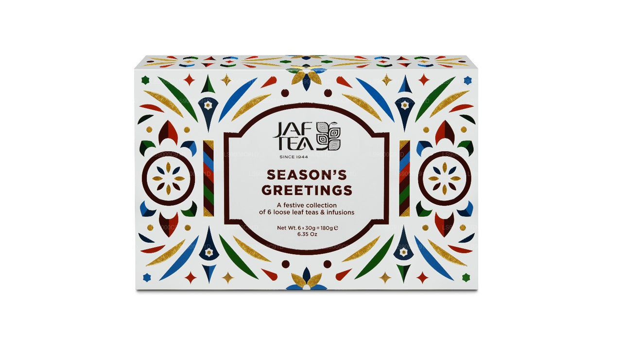 Jaf Tea Season's Greetings 6 種類のルーズリーフ ティーとインフュージョンのお祝いコレクション (180g)