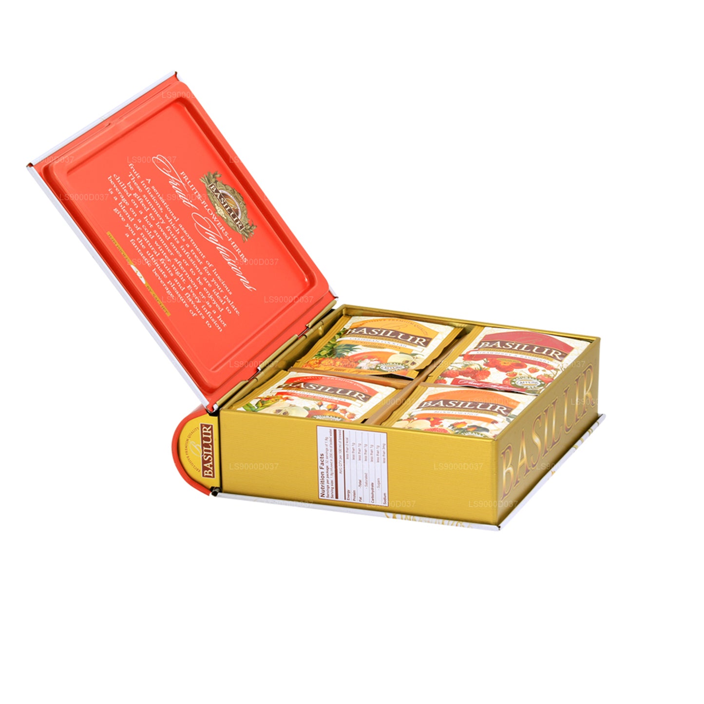 Basilur Tea Book "Fruit Infusions - Fruity Delight" (57.6g) キャディ
