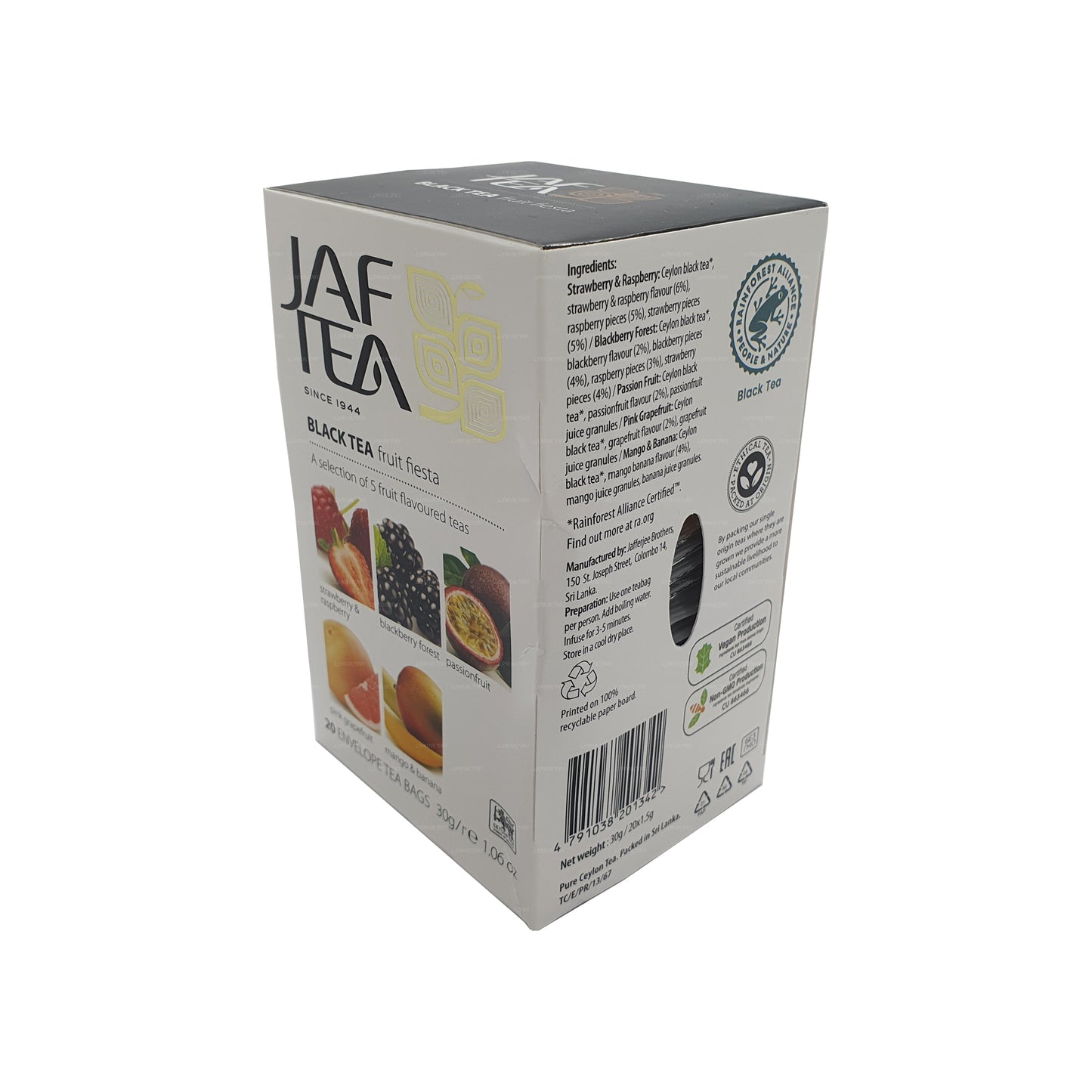 Jaf Tea ピュアフルーツコレクションブラックティーフルーツフィエスタ (30g) 20ティーバッグ