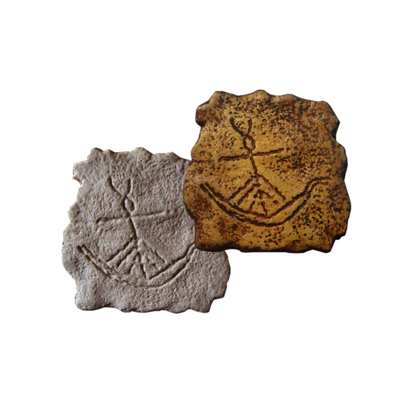 シングルマストの NHRC 船 - キリスト教以前の岩の彫刻 (ロゴ) - ゴール