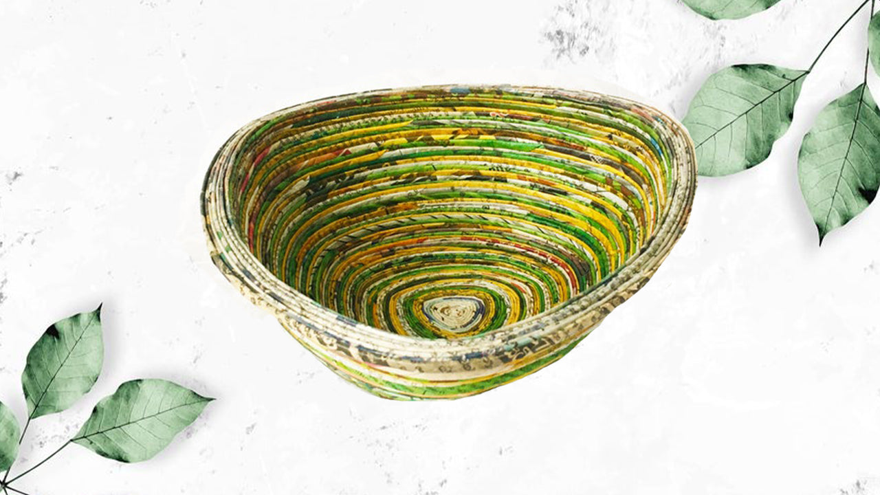 手作り新聞紙ボウル(三角)