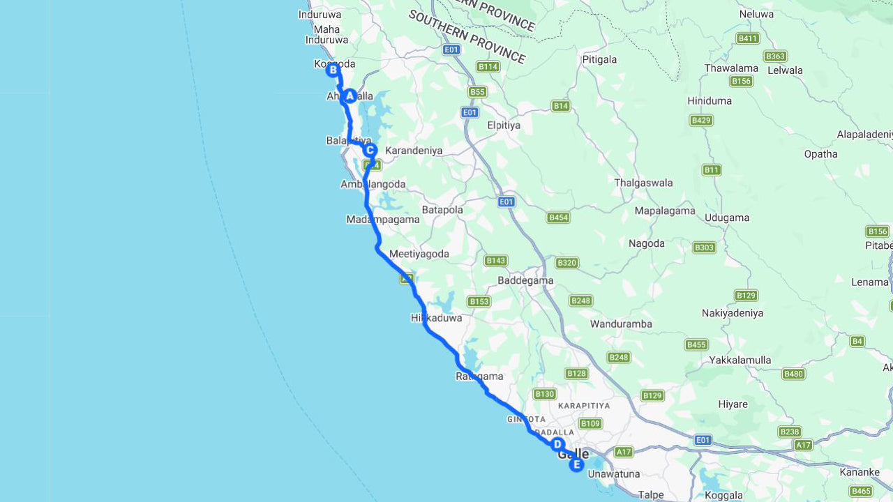 アフンガラ発、南部海岸の見どころとリバーサファリ