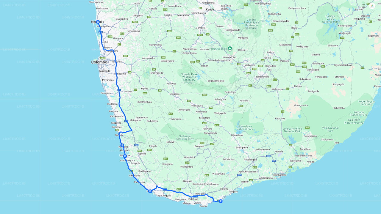 ネゴンボからヒリケティヤへの観光付きプライベート送迎