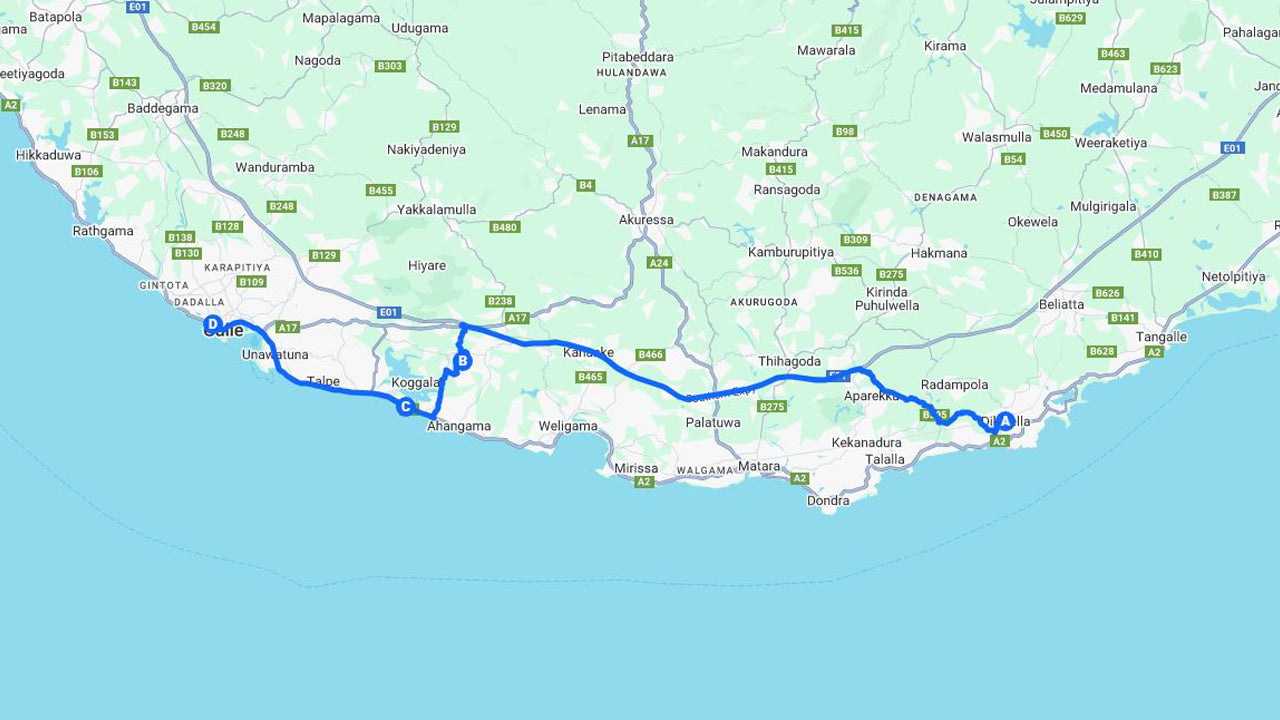 ディクウェラからの南海岸のハイライト