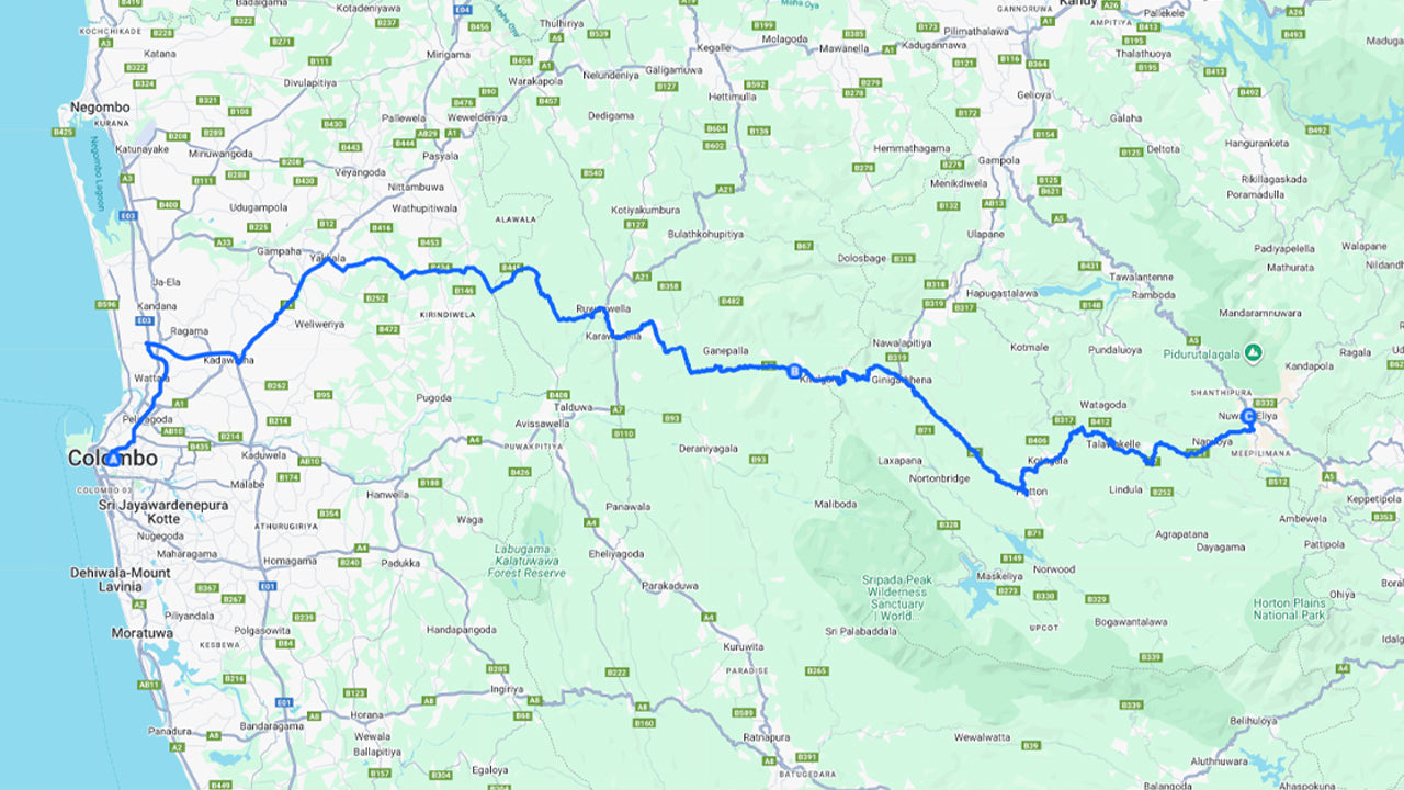 コロンボ市からヌワラエリヤ市へのプライベート送迎とキャニオニングアドベンチャー