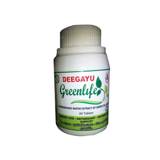 Deegayu Greenlife 緑茶エキス錠 දීගායු ග්රීන්ලයිෆ් (60 錠)