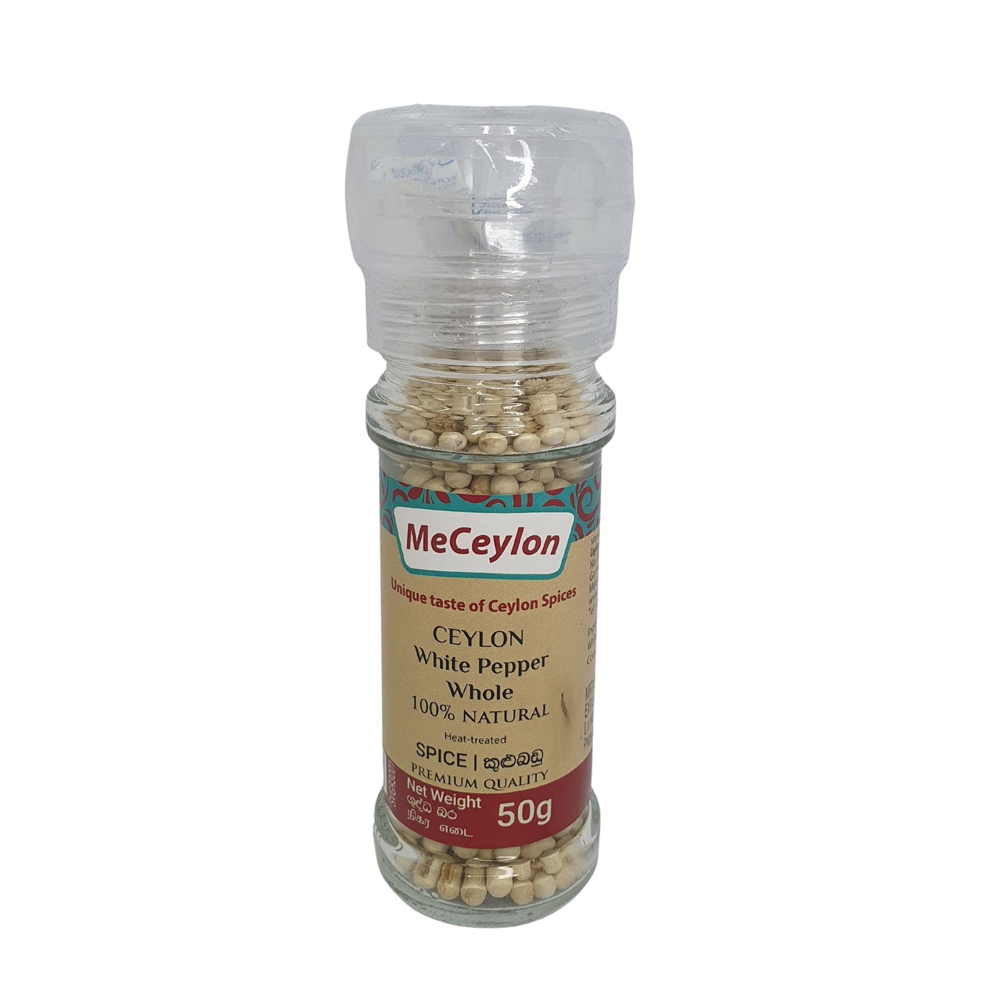 Me Ceylon Ceylon White Pepper (Bottel) Whole (50g)