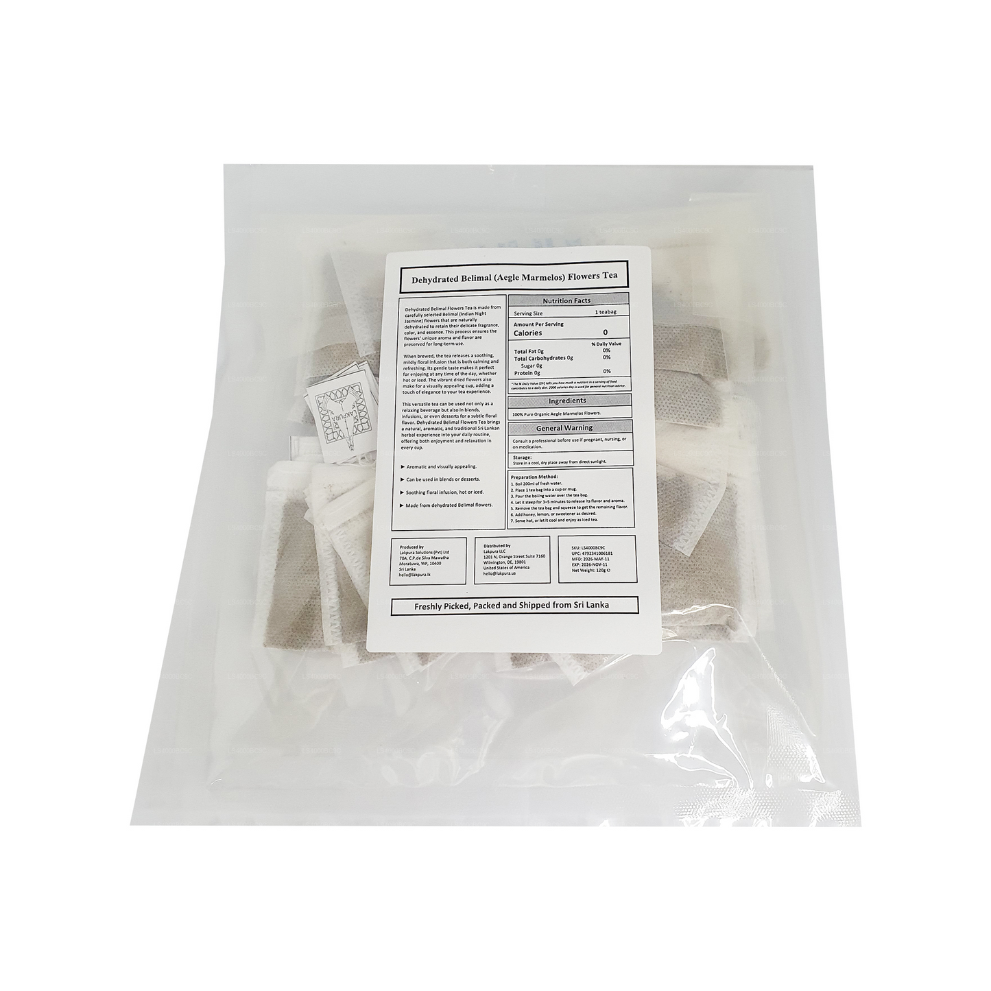 Lakpura® Belimal Tea Bags
