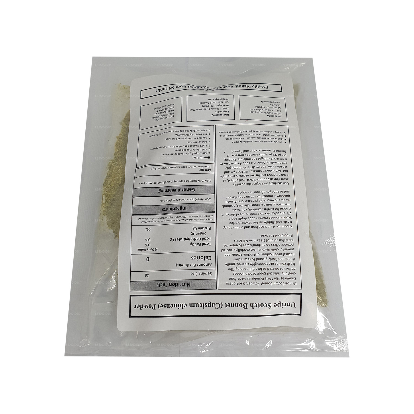 Lakpura® Scotch Bonnet (Nai Miris) Powder