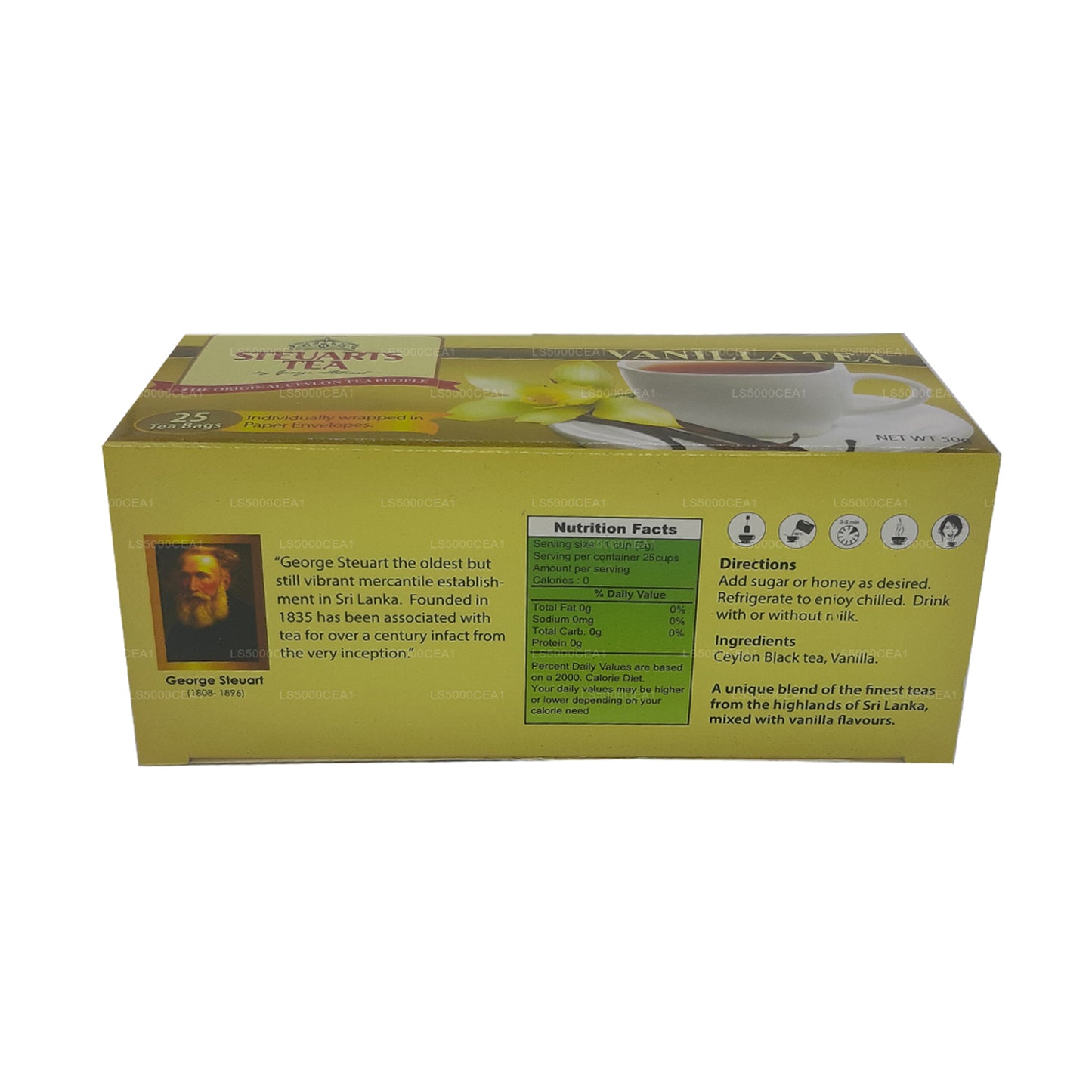 スチュアート ティー バニラティー (50g) 25 ティーバッグ