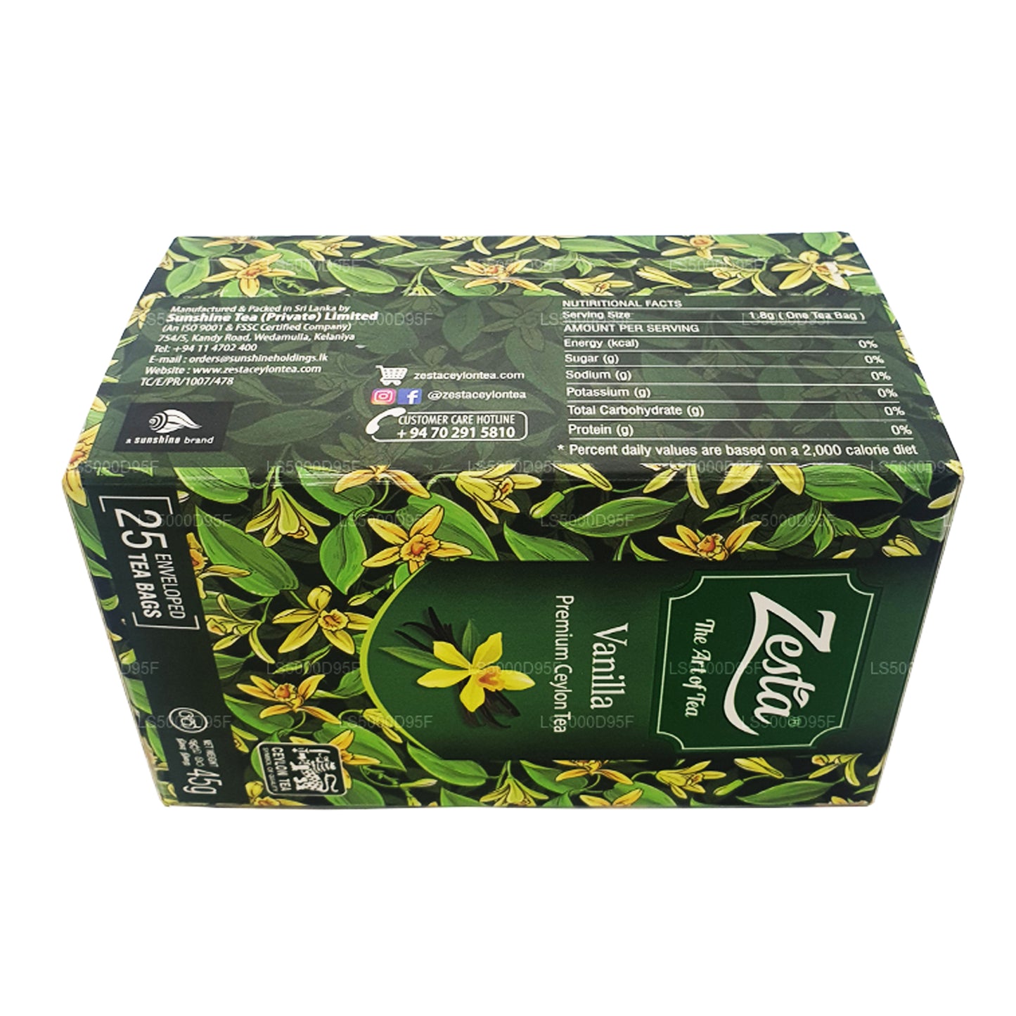 ゼスタバニラ紅茶 (45g) 25ティーバッグ