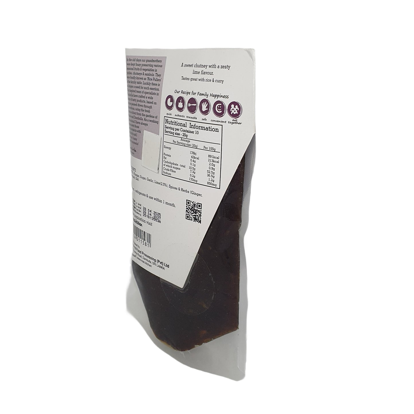 MA's キッチンデイト & ライムチャツネ (200g)