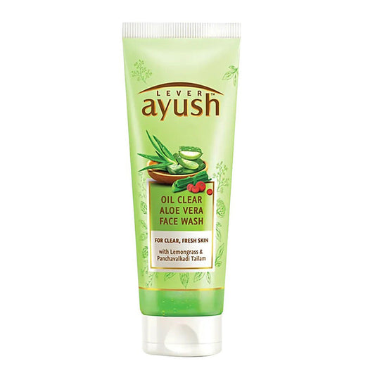 Ayush ナチュラルアーユルヴェーダオイルクリアアロエベラフェイスウォッシュ (80g)