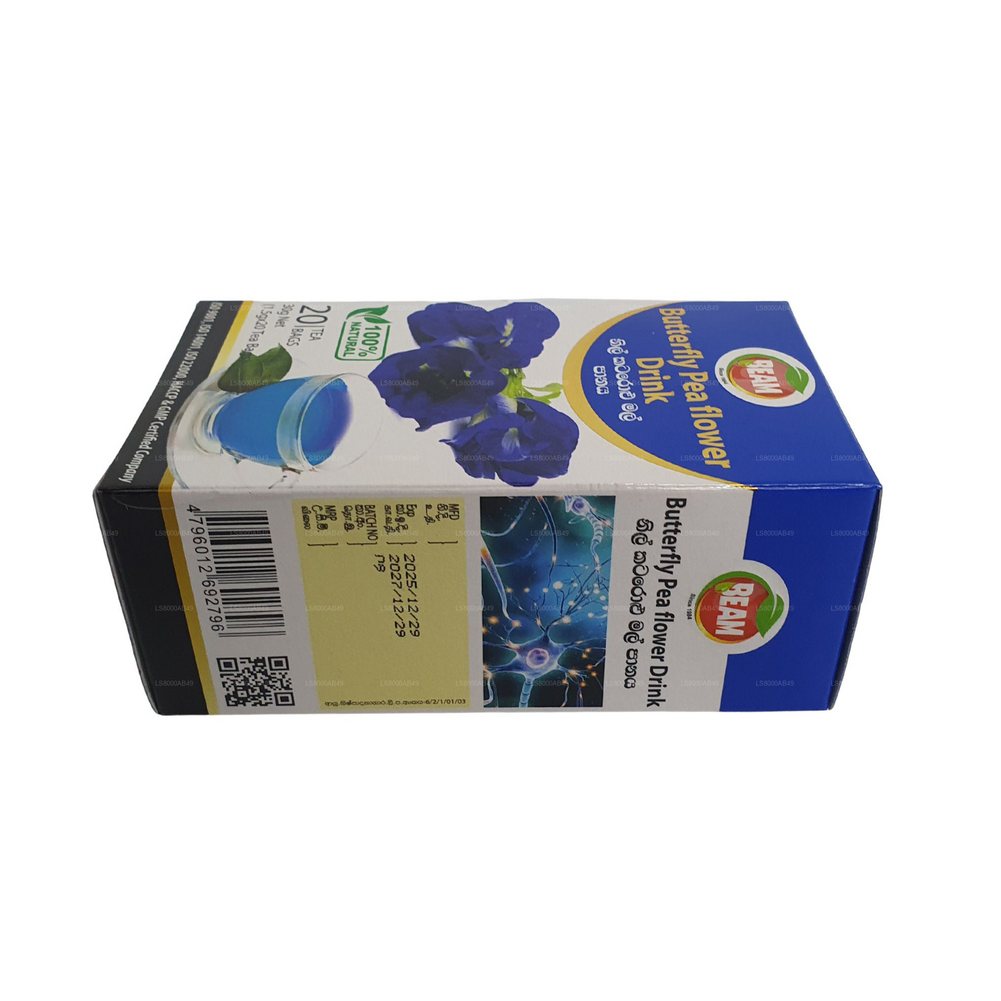 Beam Butterfly Pea  Flower Drink (30g) 20 Tea Bags