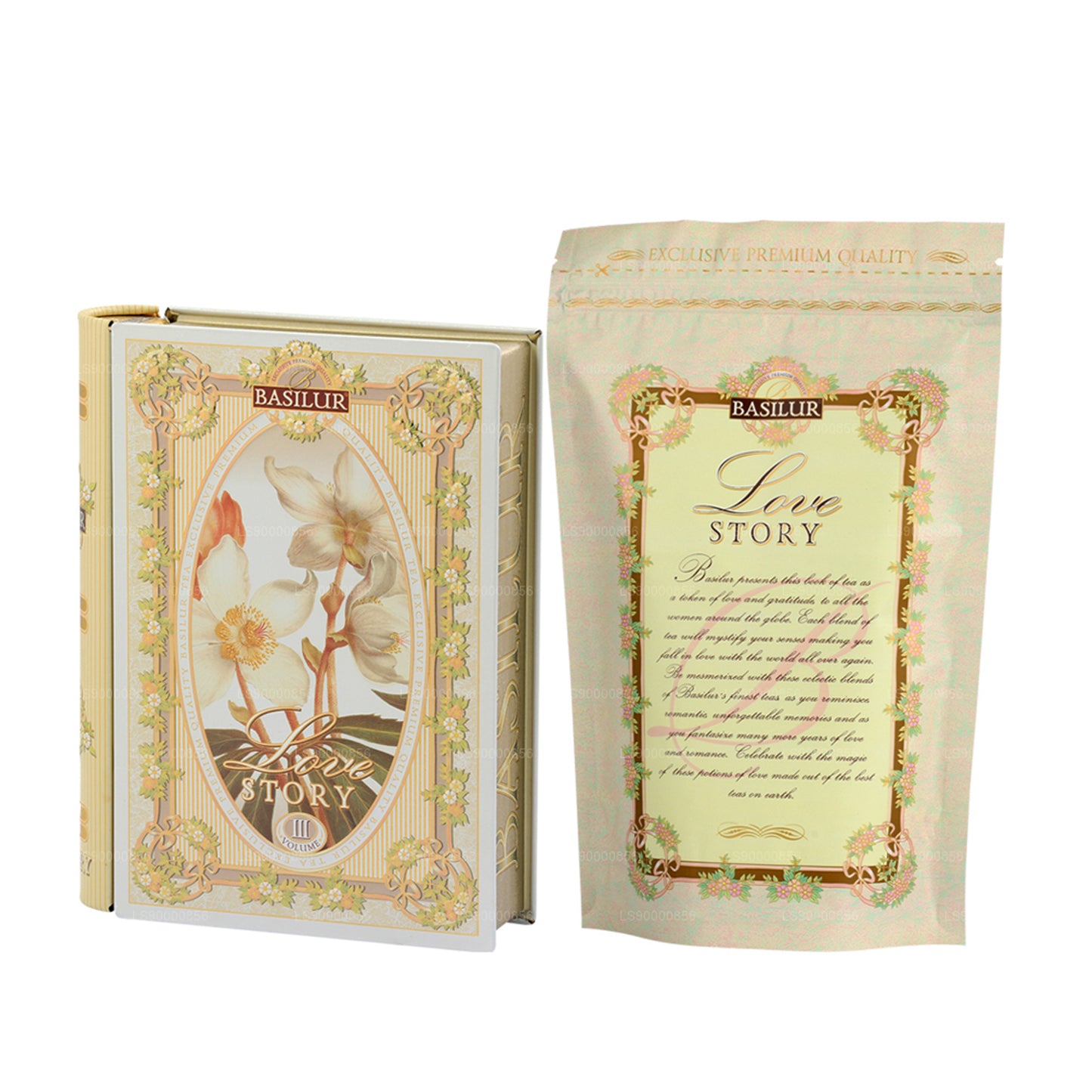 Basilur Tea Book "Love Story - Volume III" (100g) キャディ