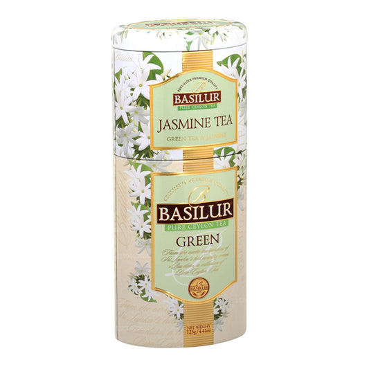 Basilur フルーツアンドフラワーズ「ジャスミンティー/グリーン」(125g) キャディー