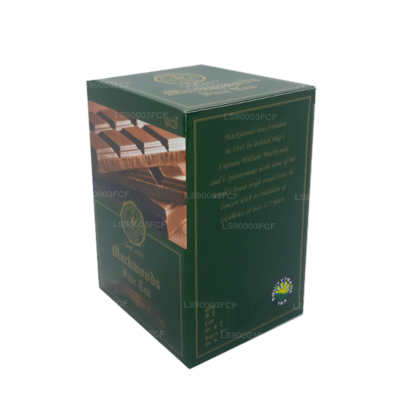 Mackwoods シングルエステートチョコレートフレーバーセイロンブラックティー (50g) 25ティーバッグ