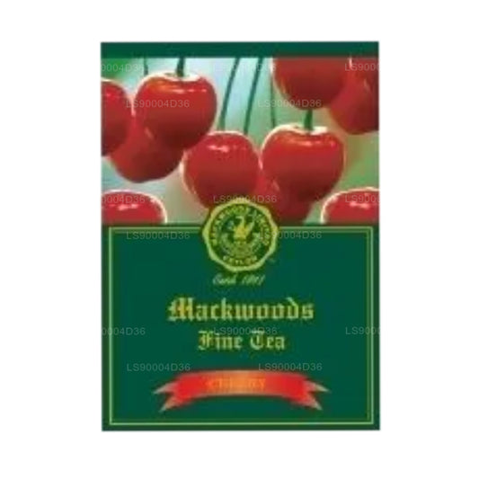 Mackwoods デリシャス チェリー フレーバー、シングル エステート、紅茶 25 袋入り、ティーバッグ (50g)