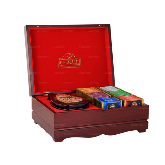 バシルール「アイランド オブ ティー&amp;60ティーバッグ詰め合わせ 木製プレゼンター」(120g)