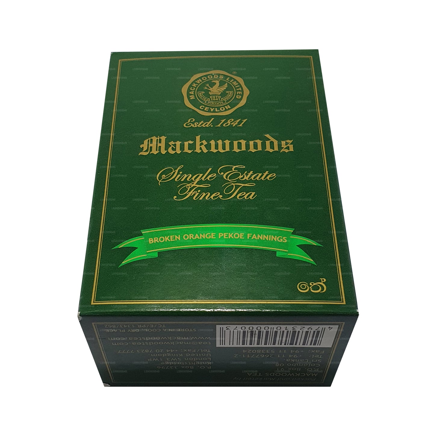 Mackwoods シングルエステートブロークンオレンジペコエファニングス (BOPF) ルーズリーフセイロンブラックティー (200g)