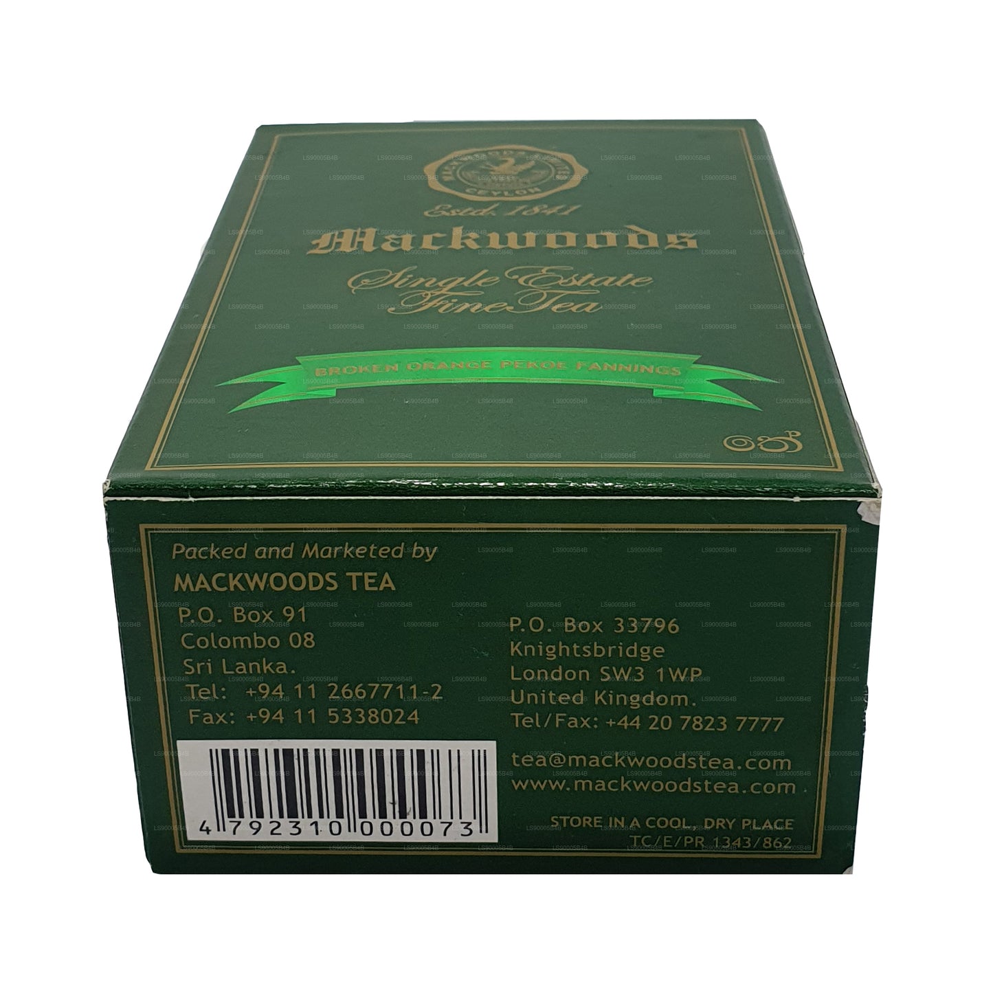 Mackwoods シングルエステートブロークンオレンジペコエファニングス (BOPF) ルーズリーフセイロンブラックティー (200g)