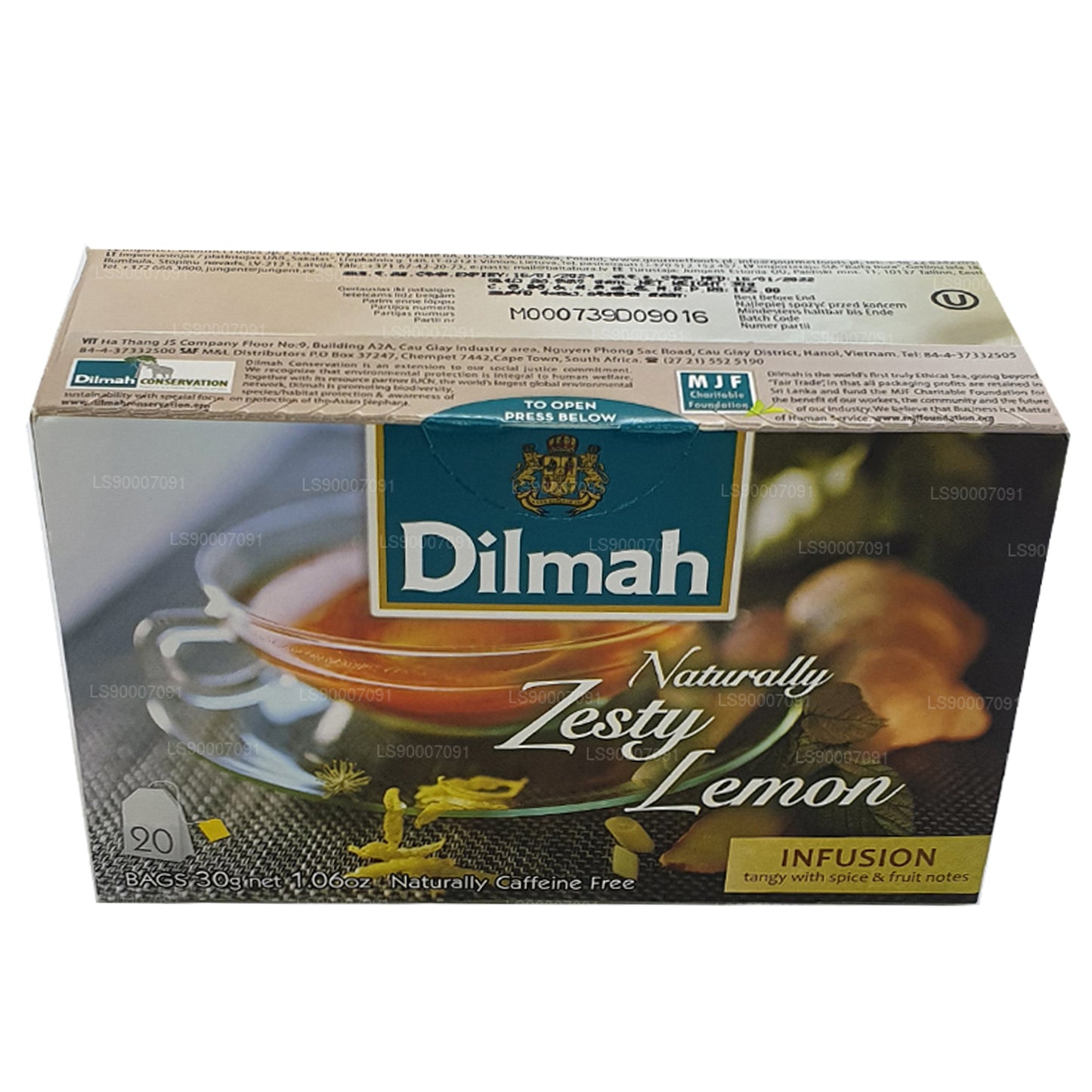 Dilmah ナチュラリーゼスティレモン (30g) 20ティーバッグ