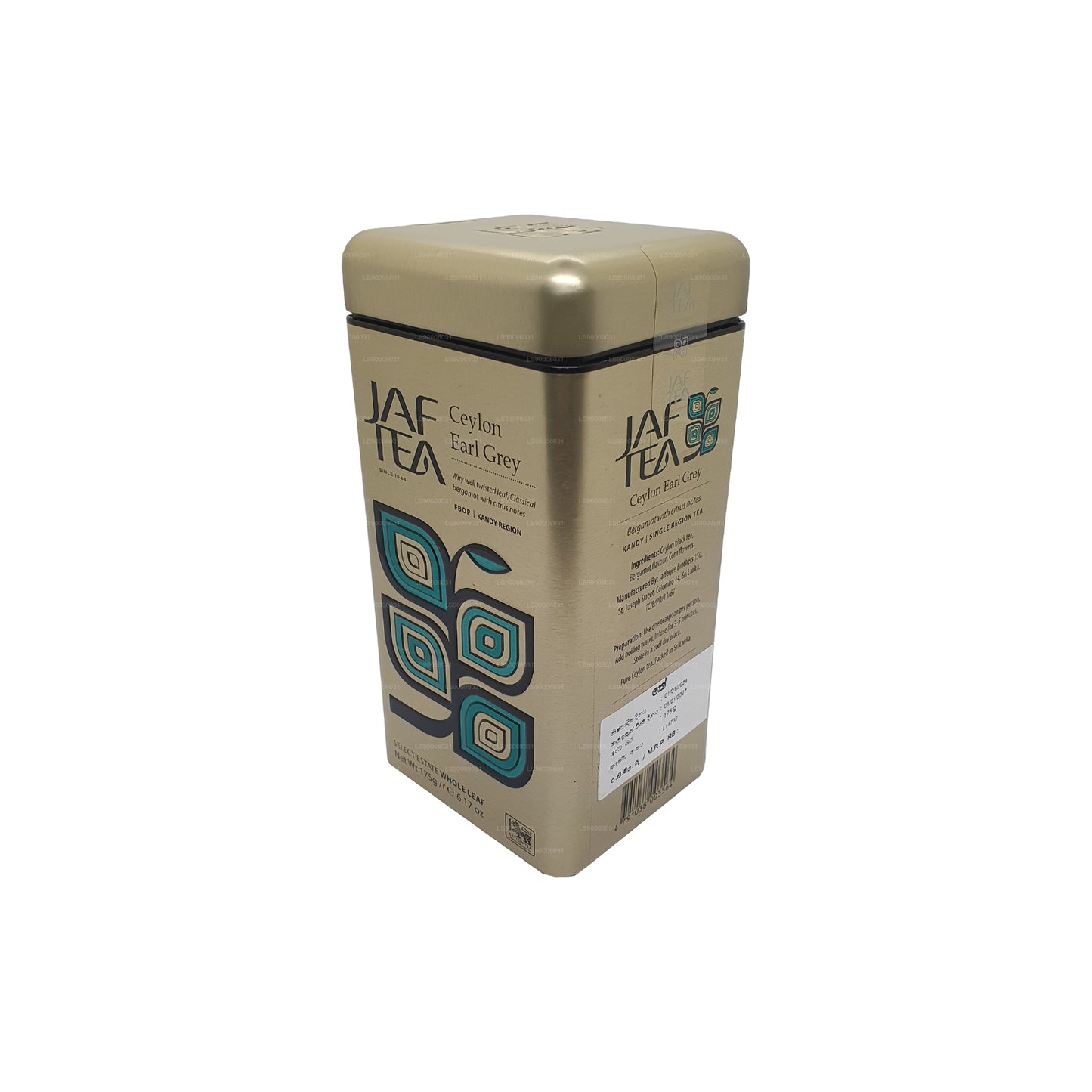Jaf Tea クラシックゴールドコレクションセイロンアールグレイキャディー (175g)