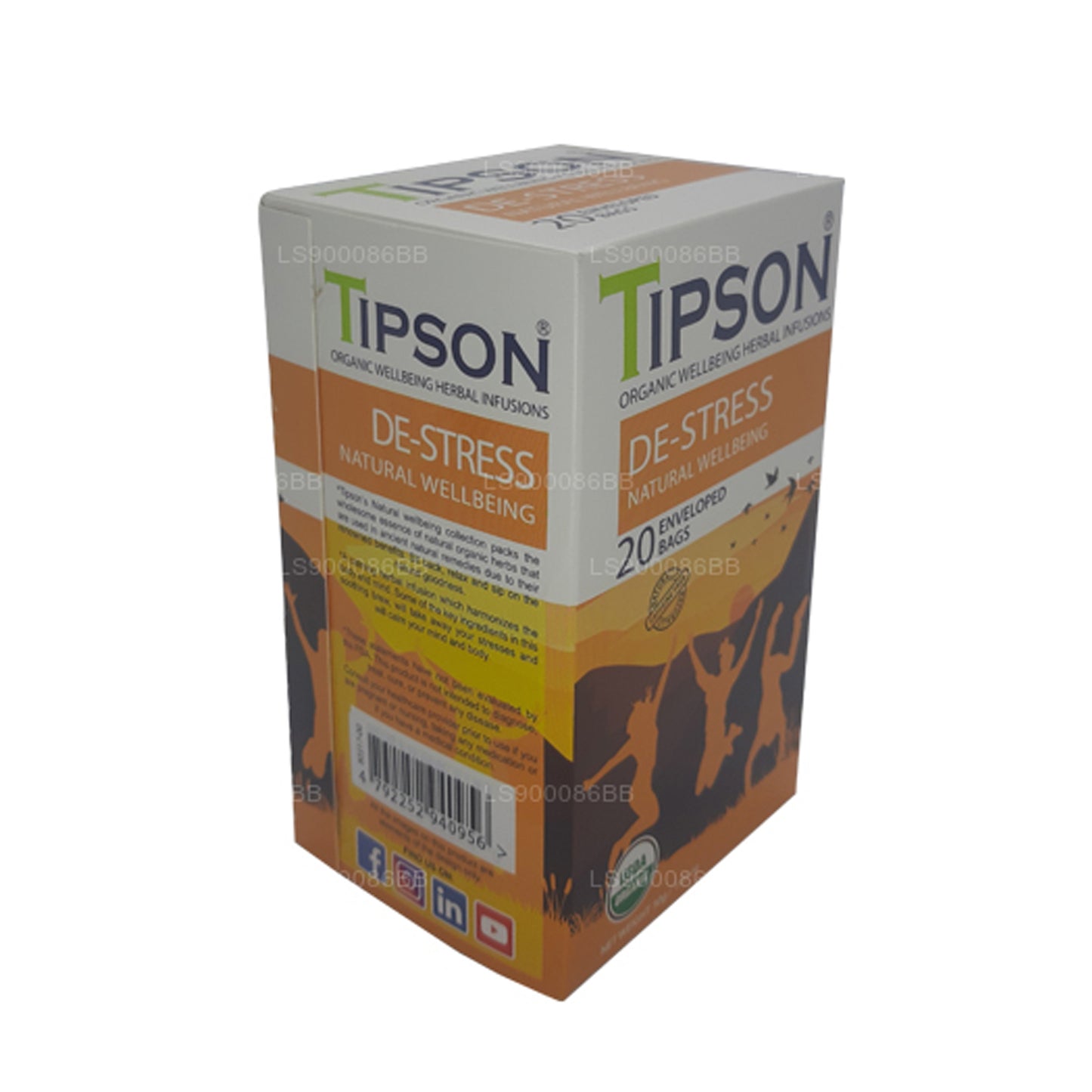 Tipson デストレスナチュラルウェルビーイング (30g) 20袋入りティーバッグ